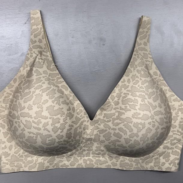 Large Size TK Explosion Full Coverage Leopard Print Seamless Gathering Soft Support Bra Underwear