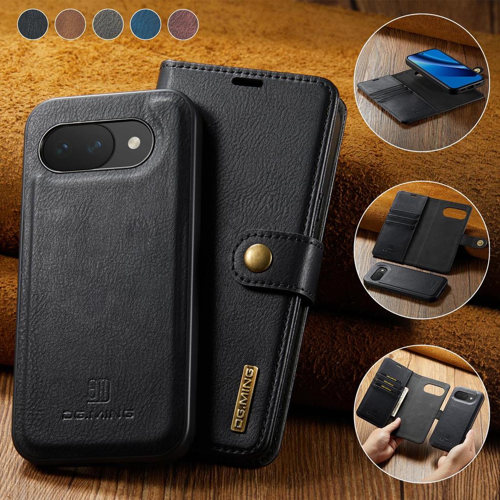 Funda tipo cartera magnética extraíble 2 en 1 Para Google Pixel 7 8 9 10 Pro XL 7A 8a 9a 10a Ranuras para Tarjetas Soporte Cubierta Trasera del Teléfono
