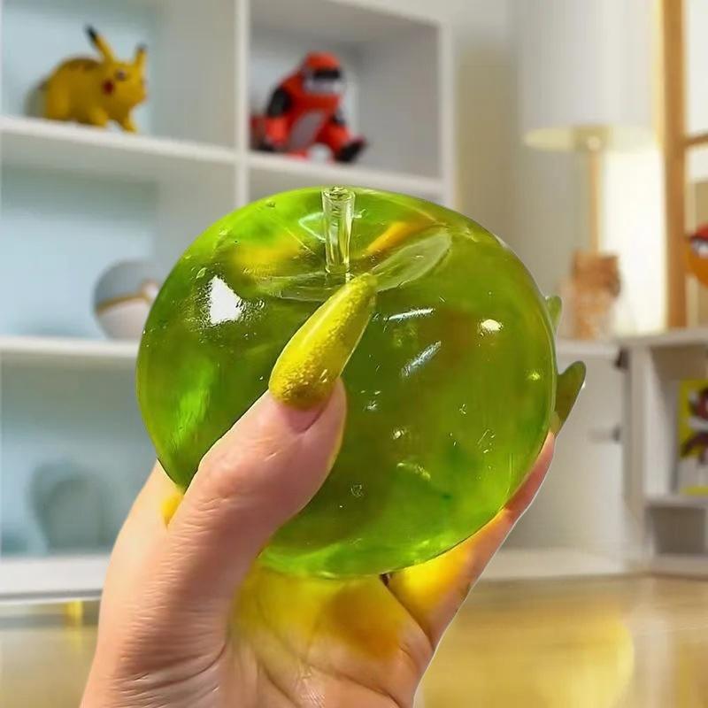 **1Pc And Vent Anger Toys Green Apple Plasticity Squeeze Toy To For Friends