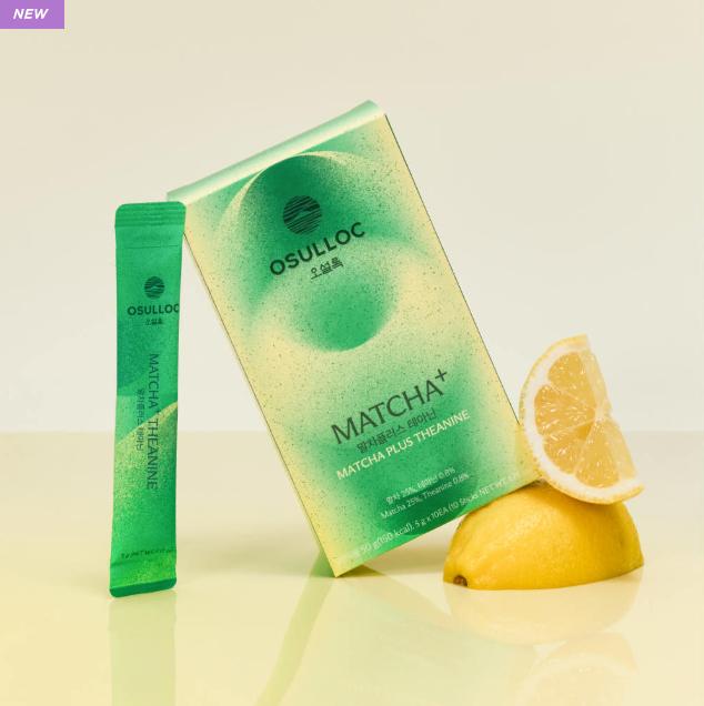 OSULLOC Matcha Plus Theanine 10 Sticks Relaxing Focus Green Tea Supplement 1 box