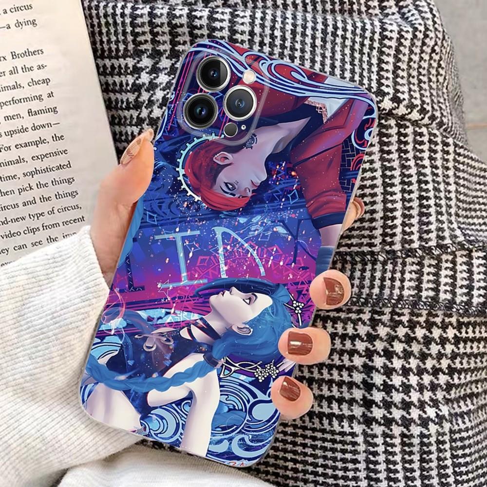 Anime Arcane J-Jinx-Vi Phone Case For IPhone 16 15 14 13 12 Mini 11 Pro XS Max X XR SE 6 7 8 Plus Soft Silicone Cover