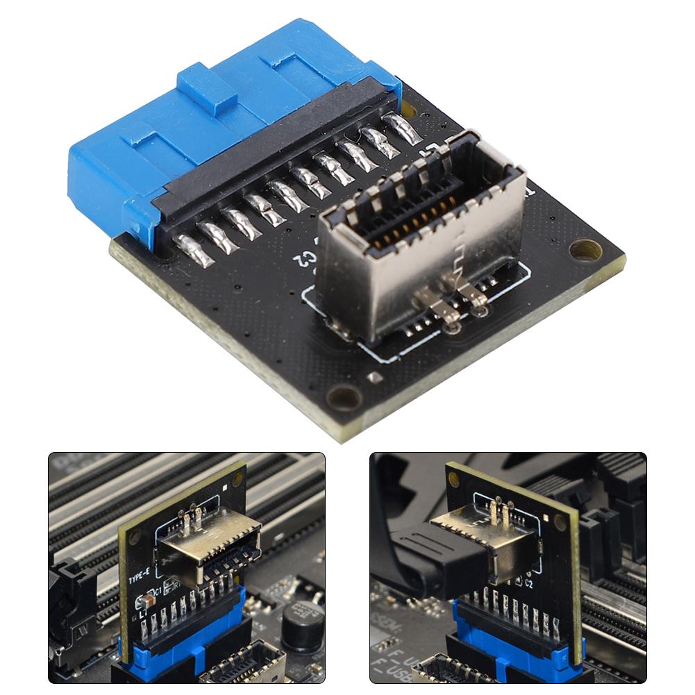 Motherboard Expansion Card USB3.0 Front 19PIN To 3.1 TYPE C Front Type E Adapter 20 To 19PIN