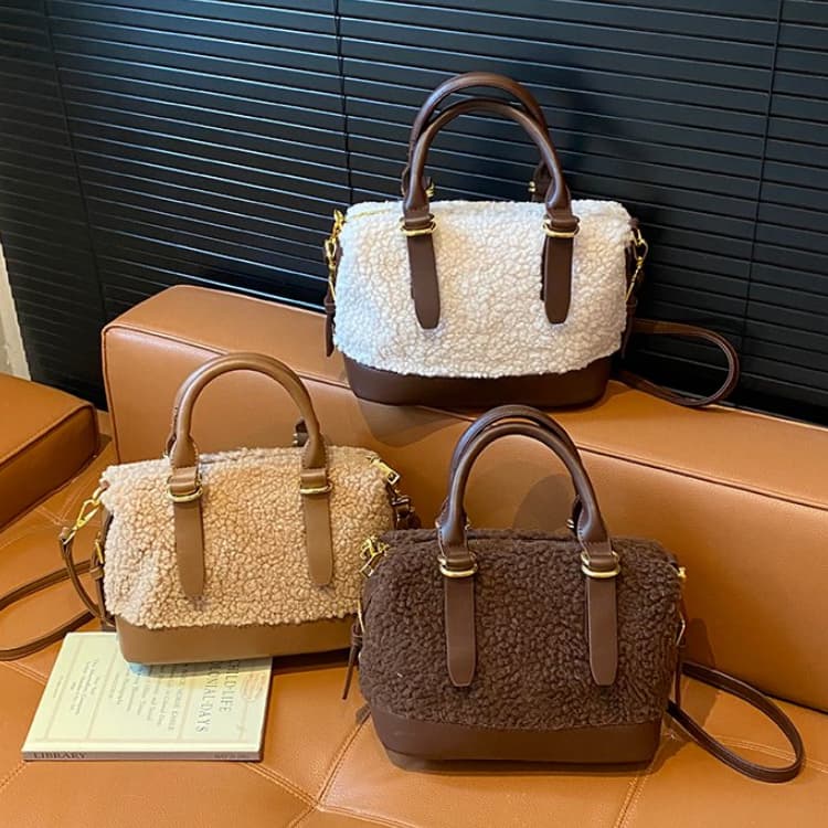 Damen Plüschtasche Schulter Schräg Umhängetasche