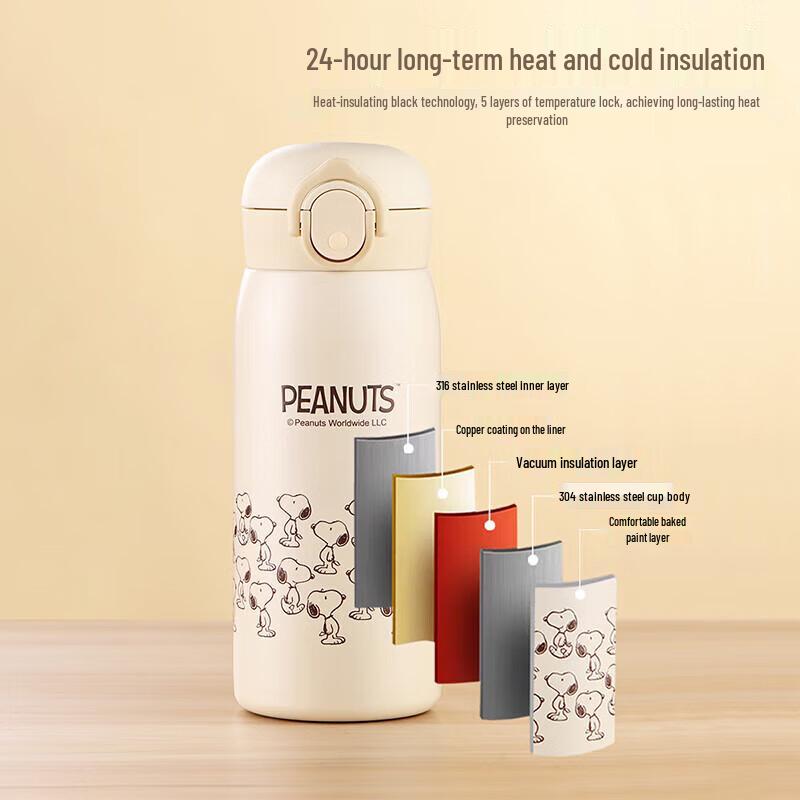 Snoopy Cartoon Pop-up Thermos Cup 320ml