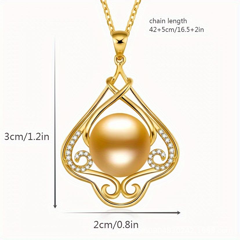 Source Factory Japan and Korea New Chinese Style Pearl Pendant Zhengyuan Versatile Necklace Clavicle Chain
