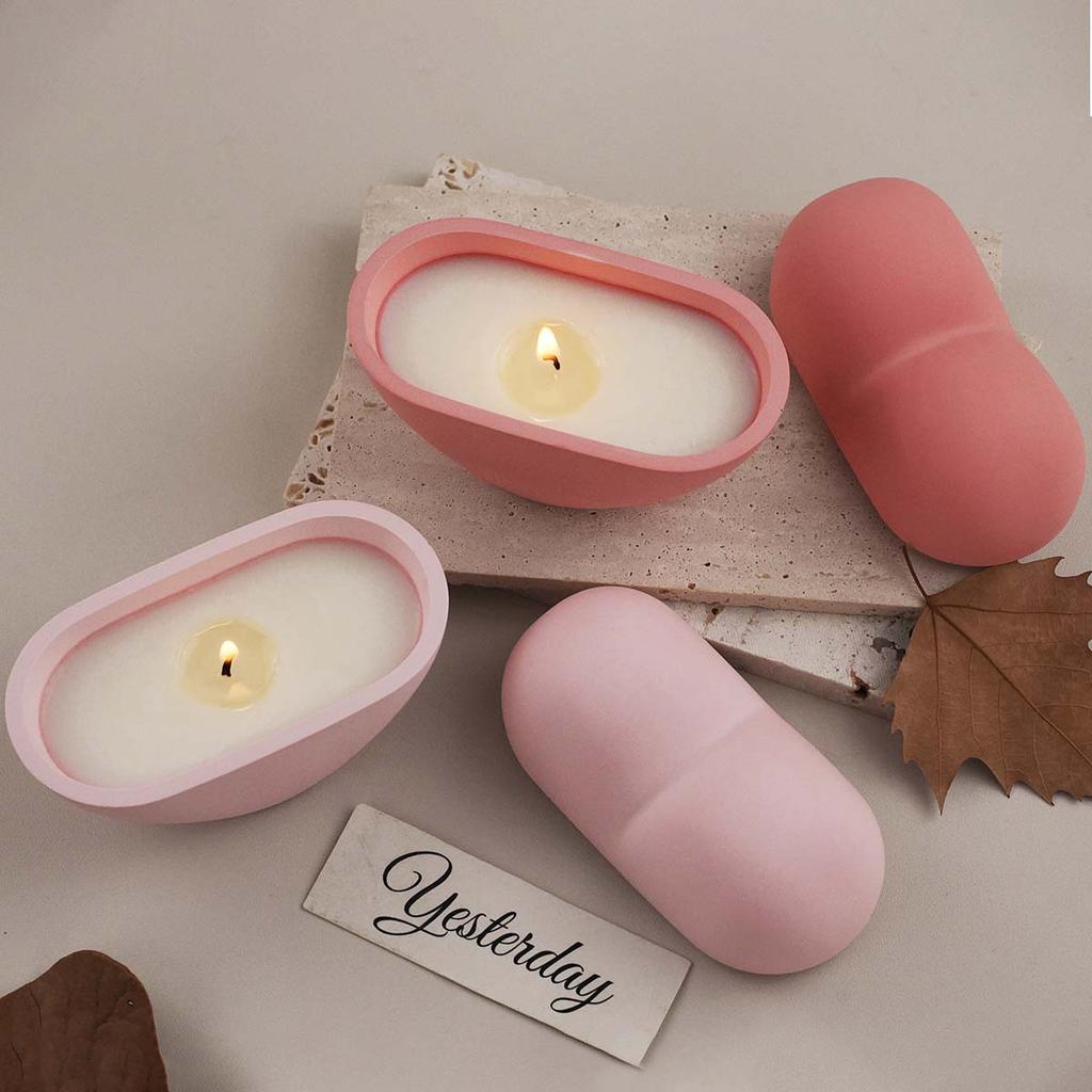 Love Candle Cup Silicone Mold DIY Heart Candle Vessel Making Plaster Resin Storage Box Molds Home Valentine's Day Dec Craft Gift