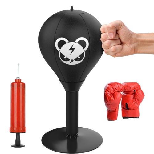 

Desktop Punching Bag Suction Cup Stress Relief Boxing Punch Ball with Inflator and Gloves Monkey