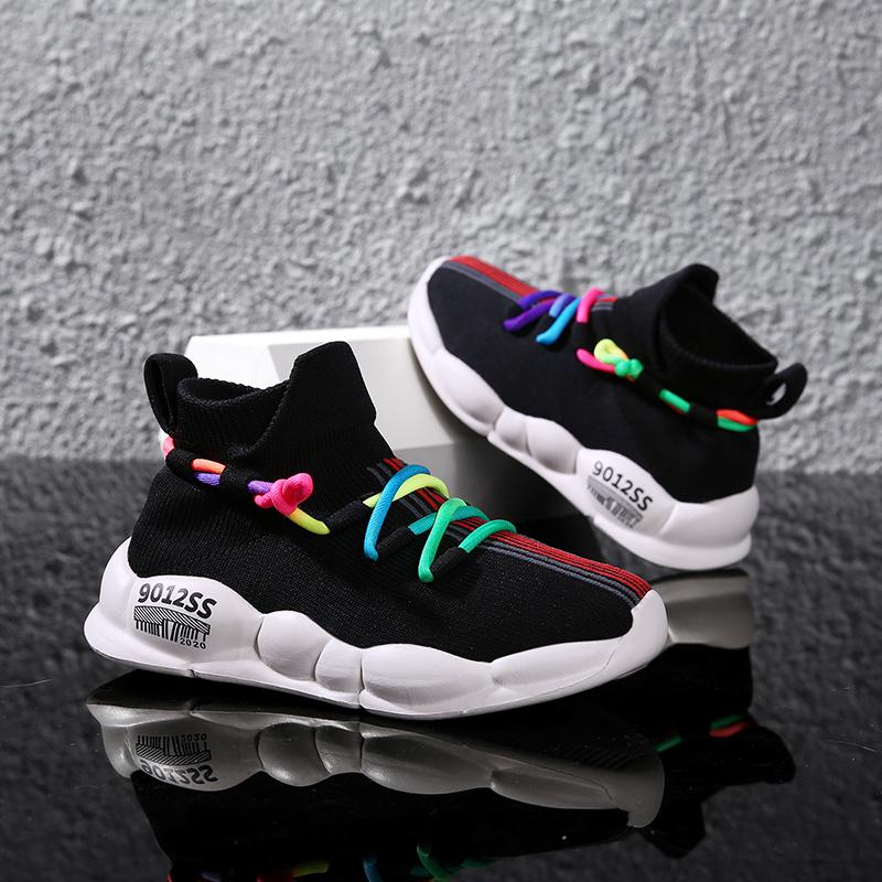Nuove Scarpe per Bambini Ragazzo Ragazza Calzature Traspiranti Scarpe Sportive Casual Morbide per Esterno Bambini Scarpe da Ginnastica in Maglia Taglia 26-38