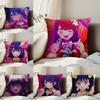 Hot Anime Oshi No Ko Hoshino Ai Pillow Case Anti-dustmite Pillowcase Invisible Zipper Silky Short Plush Sofa Cushion Cover