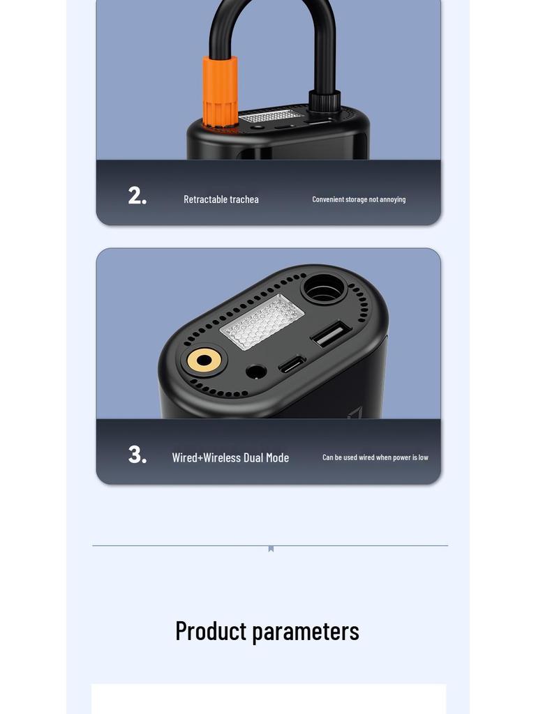 Tragbarer Hochdruck-Kabelloser Elektrischer Auto-Reifenfüller