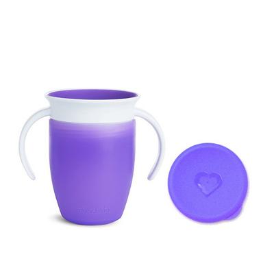 Munchkin Miracle 360 Handle Cup + Cup Lid, Purple, 1 Set, Popular Korean Parenting Items
