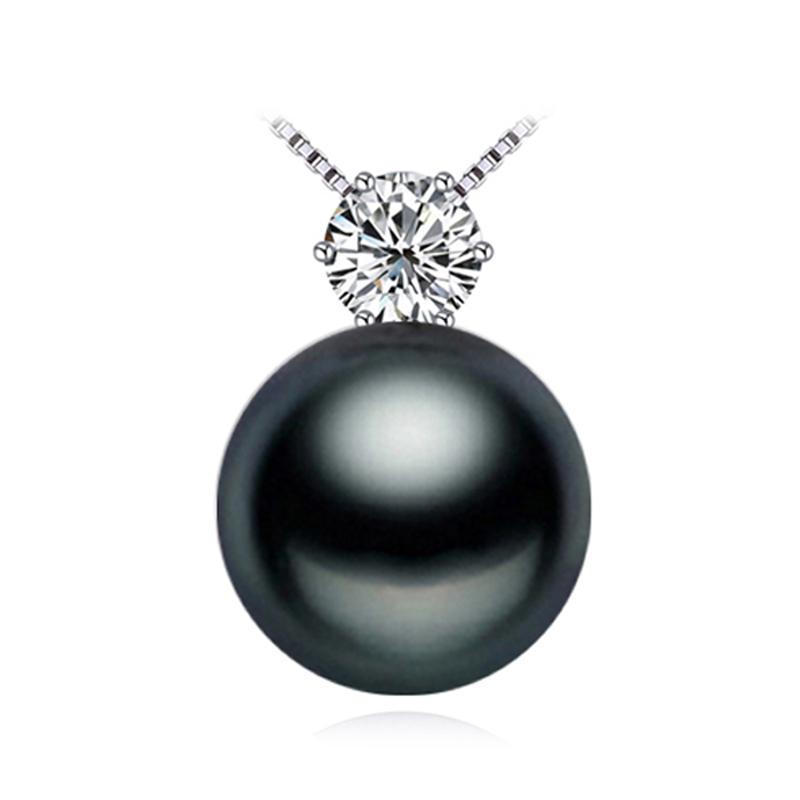 LSOOYH Fashion Natural Freshwater Pearl Pendant Necklace For Women Pearl Jewelry Cubic Zirconia CZ Necklace
