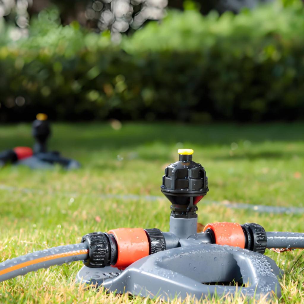 360 Degree Rotating Sprinkler Wide Coverage Automatic Garden Sprinkler Water Spray Spray Head Long-Lasting ABS Plastic Gardening