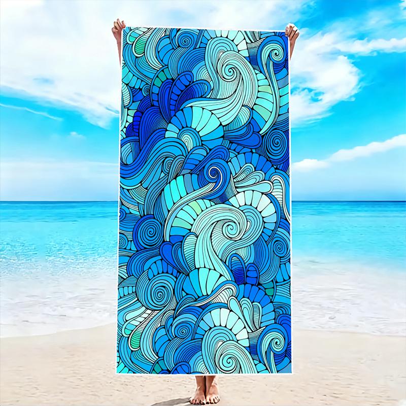 

1Pc, Blue Rhapsody Beach Towel, Super Absorbent Lightweight Beach Towel - Sand-Free Quick-Dry Towel, Soft Microfiber W30*H60(CM)