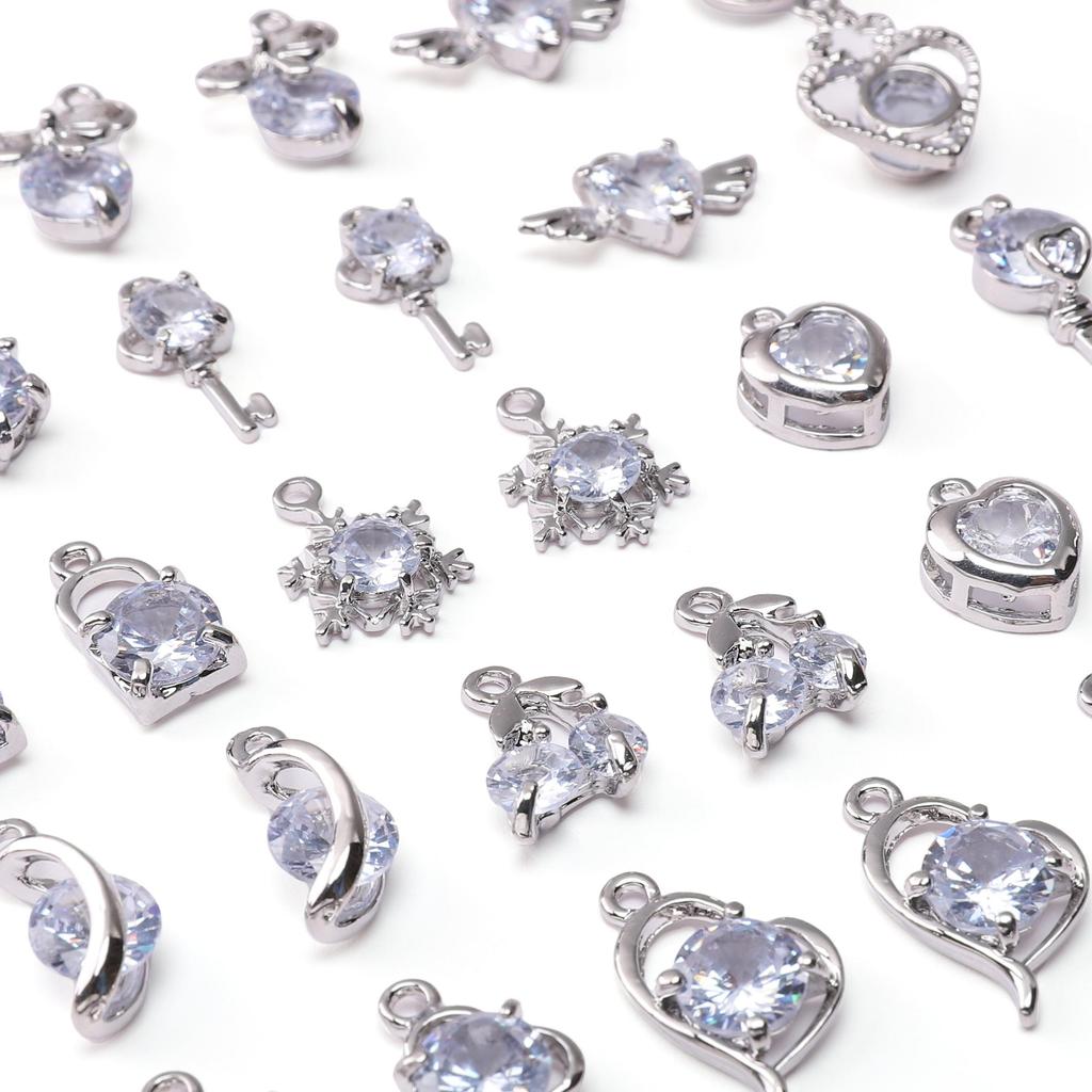 Κράμα Ζιργκόν Διατήρησης Χρώματος Κρεμαστά Στοιχεία Για DIY Βραχιόλια Κολιέ Κατασκευή Κοσμημάτων