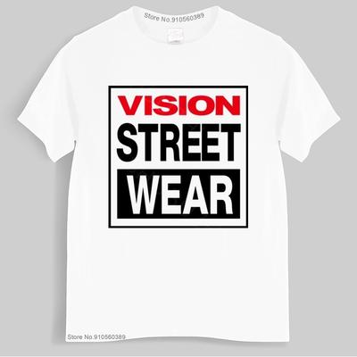 Vintage Skate TShirt Vision Wear Tee Shirts Retro Unisex Cotton Teeshirt Summer Fashion Brand Top Tees Drop Shipping