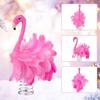 Flamingo Christmas Tree Topper Decoration Pink Artificial Feather Bird Decor with Clip/Spring Indoor Outdoor Garden Holiday Party Ornament