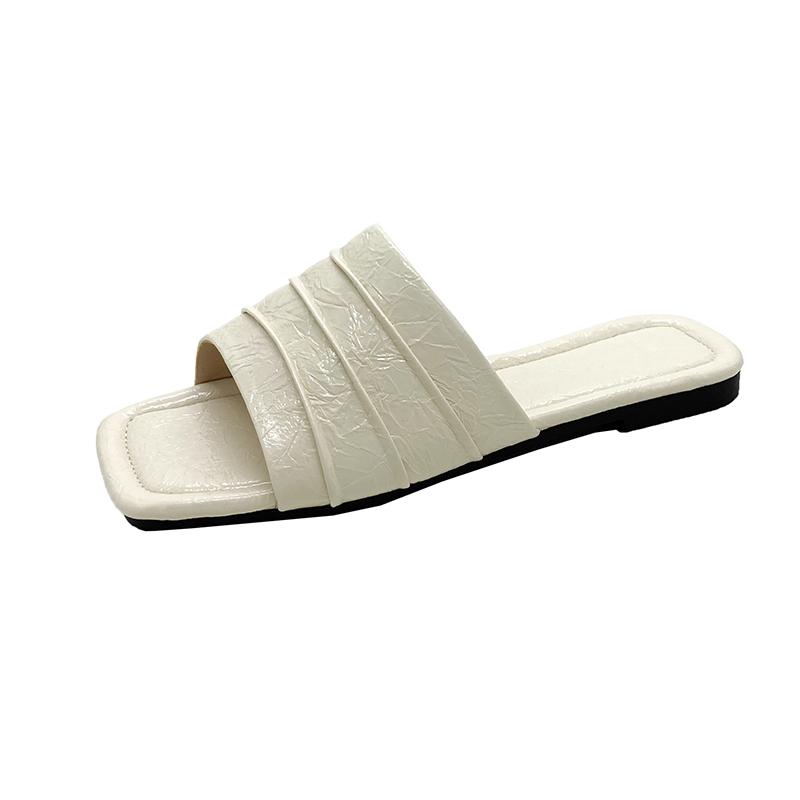 Fashion Simple Light and comfortableFlat Slippers for Women for Summer Outdoor 2025 New Retro Comfortable All-match Leather Sandals