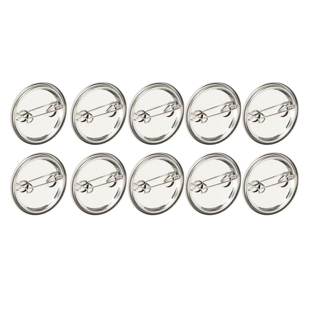 100pcs Blank Pin Button Round Safety Badge Emblem Medal Parts Supplies for Handicraft Gifts