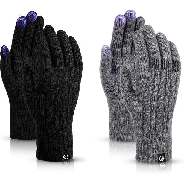 Winter Gloves for Women Touch Screen Thermal Knit Lining Gloves