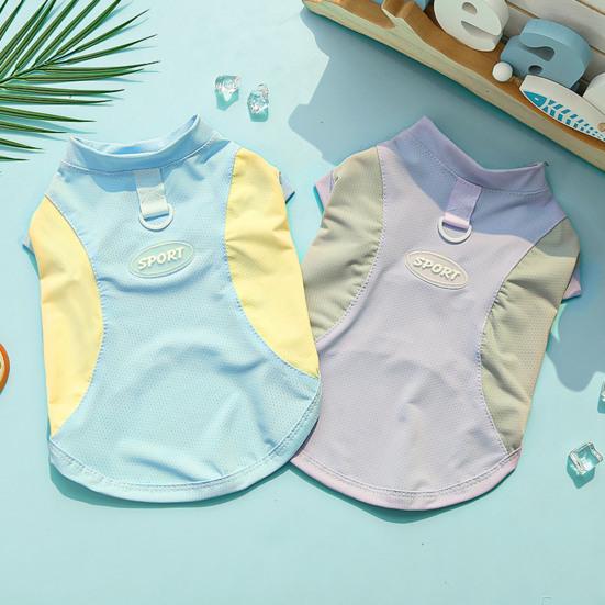 Sonnenschutz-Hundeshirt, atmungsaktiv, schnelltrocknend, kühlende T-Shirts aus Eisseide für den Sommer, ärmellose Haustierkleidung für kleine und mittelgroße Hunde