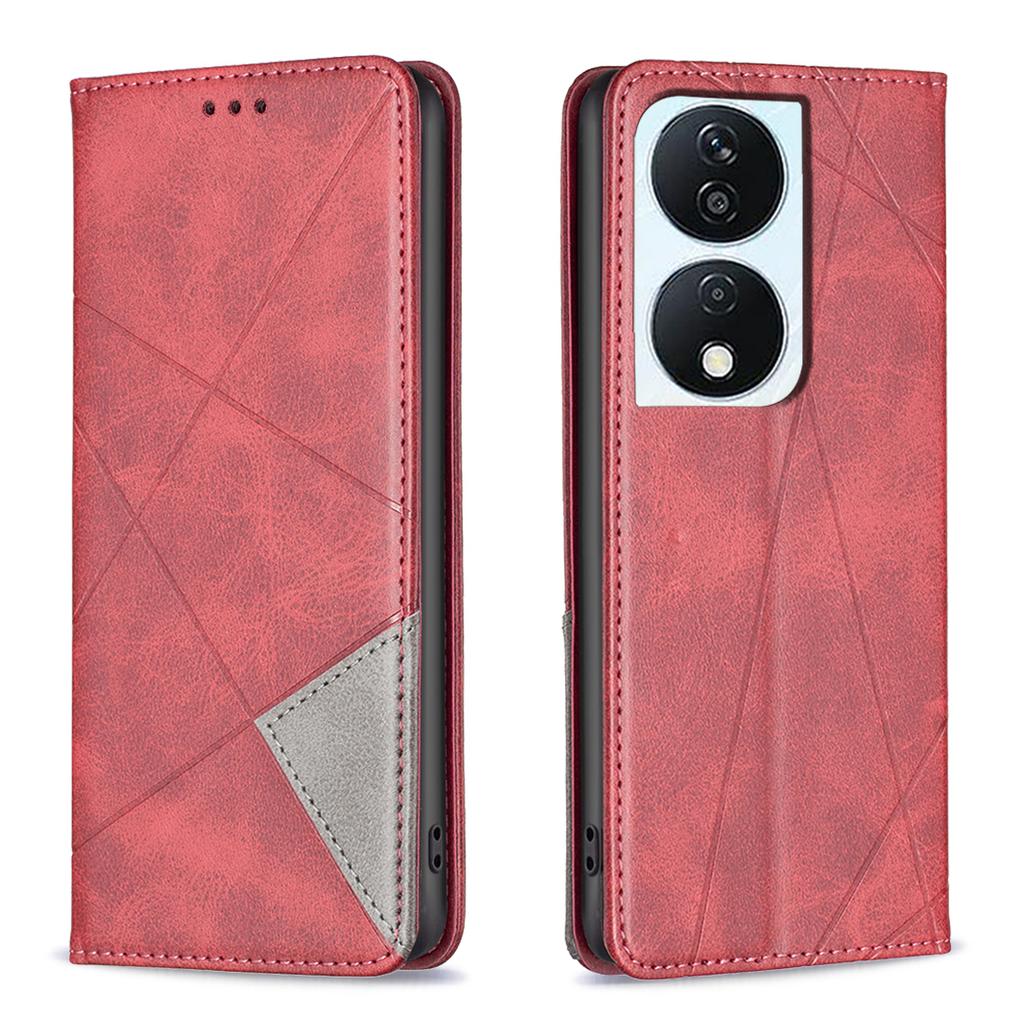 For Honor X7b 4G/90 Smart Phone Case Imprinted PU Leather Cover with Card Holder