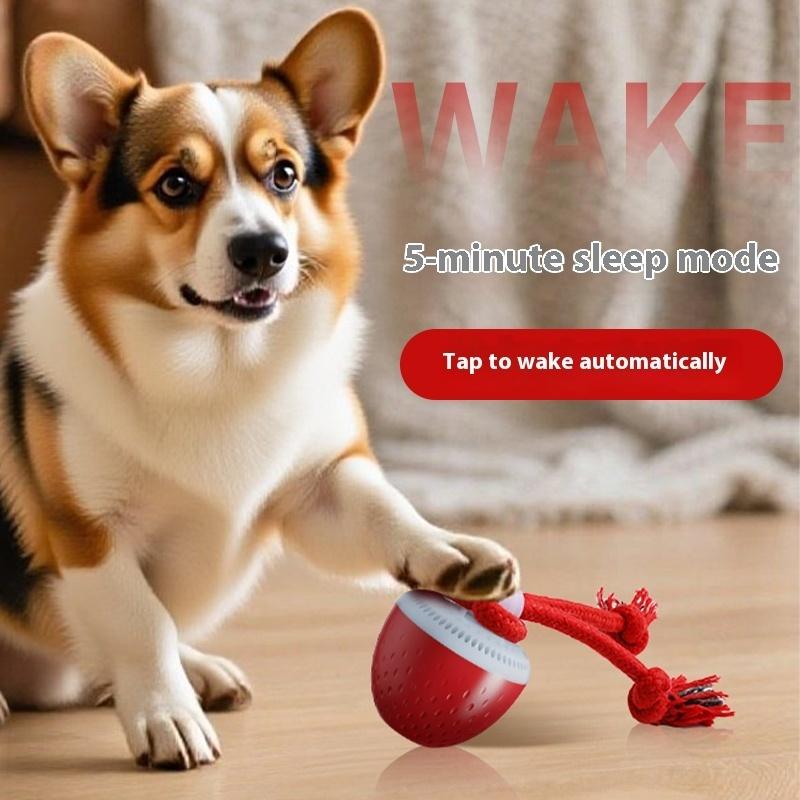 Smart Dog Toy Ball Electronic Pet Interactive Toy 3 Modes Moving Ball Rope USB Automatic Moving Bouncing for Puppy Chew Products
