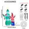 5.9FT LED Lit Inflatable Xmas Yard Decoration Christma Tree Gnome Set Outdoor Lawn Garden Supplies Home Decor Ornaments Toy Gift