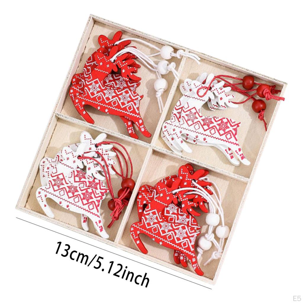 Christmas Decoration Hanging Pendant Wood Ornament Collection Celebration Party Supplies Photo Props