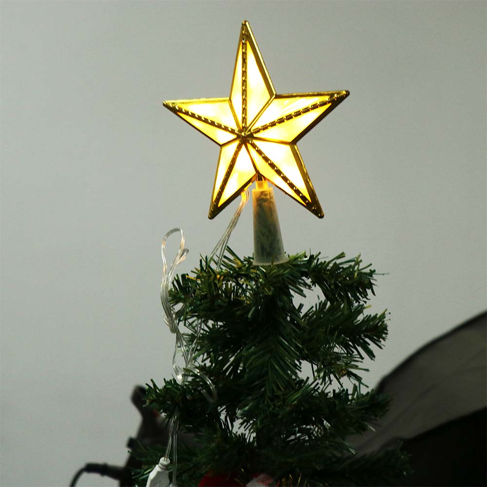 Plastic Christmas Tree Top Star Lovely Christmas Decorative Star Light  Xmas Party