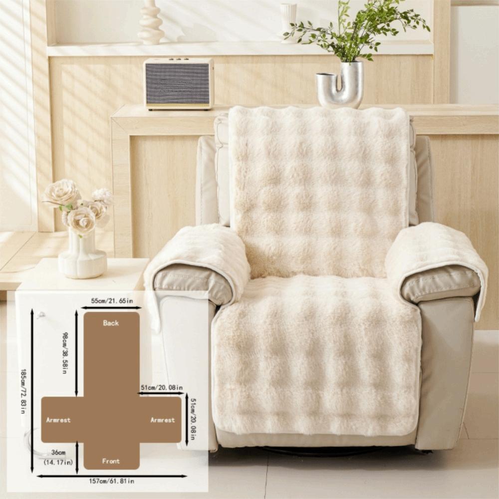 

Integrated 1 Seat Sofa Cover Wear-resistant Massage Chair Pad Winter світло-жовтого кольору