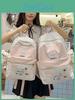 Cute Cat Dot Backpack For High School Girls Nylon School Bag