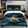 Mystic Symbols Cosmic Energy Three-piece set (1 * duvet cover + 2 * pillowcase, without core) 2D Flat Duvet cover and pillowcase