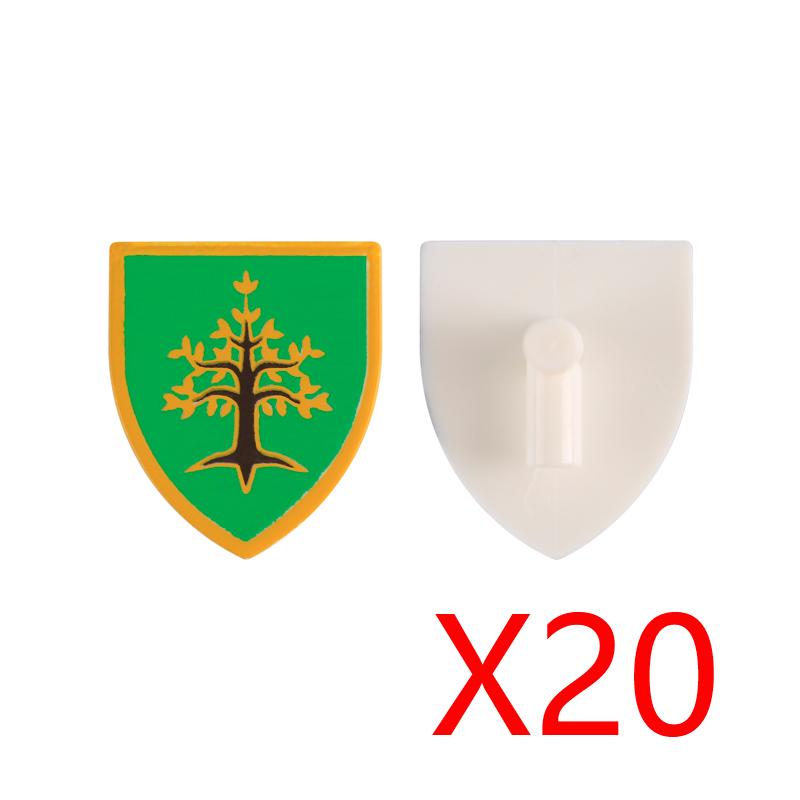 Medieval Military Castle Knight Accessories Building Block Roman Figure Soldier Crusader Viking Shield Armor Eagle Brick Toy S01