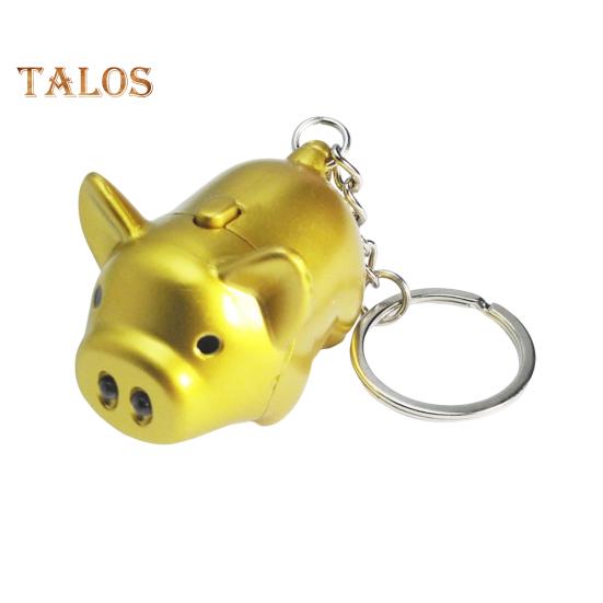 

Брелок-фонарик в виде мультяшной свиньи, светодиодный звуковой дизайн свиньи, брелок для вечеринок, чулки, подвеска в виде животного, подарок золотистый