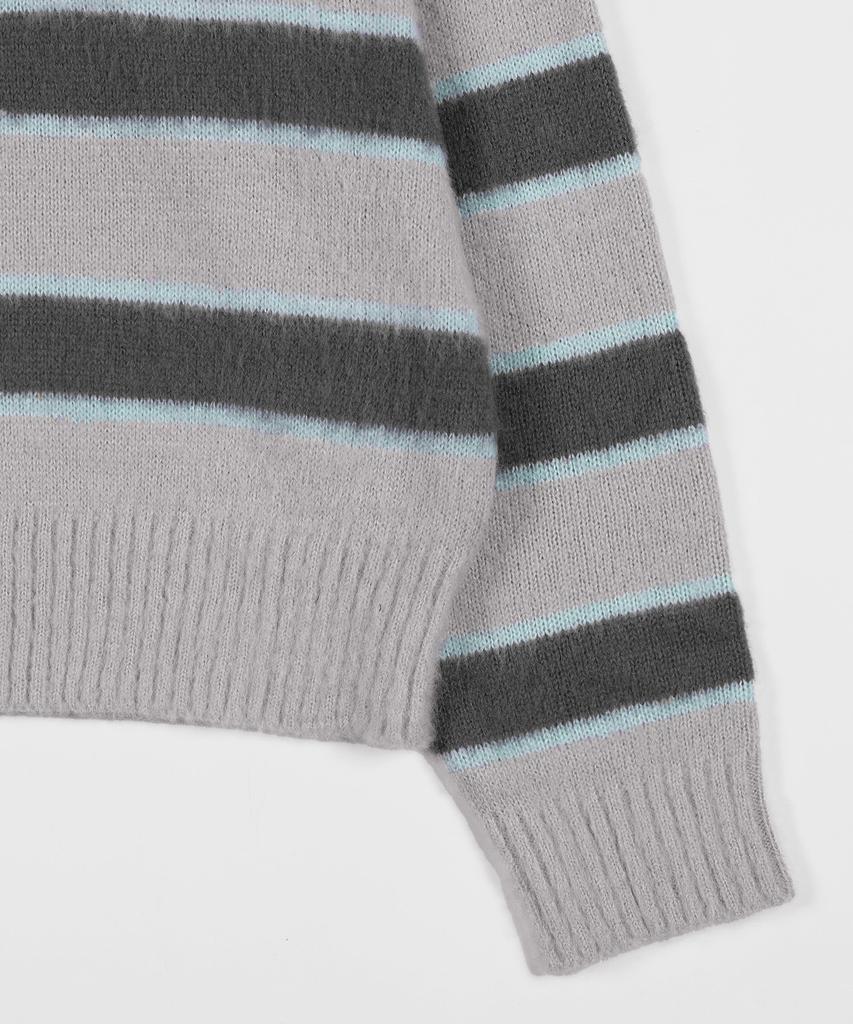 Kaipai Kush Stripe Knit (Gray) K25Zb169