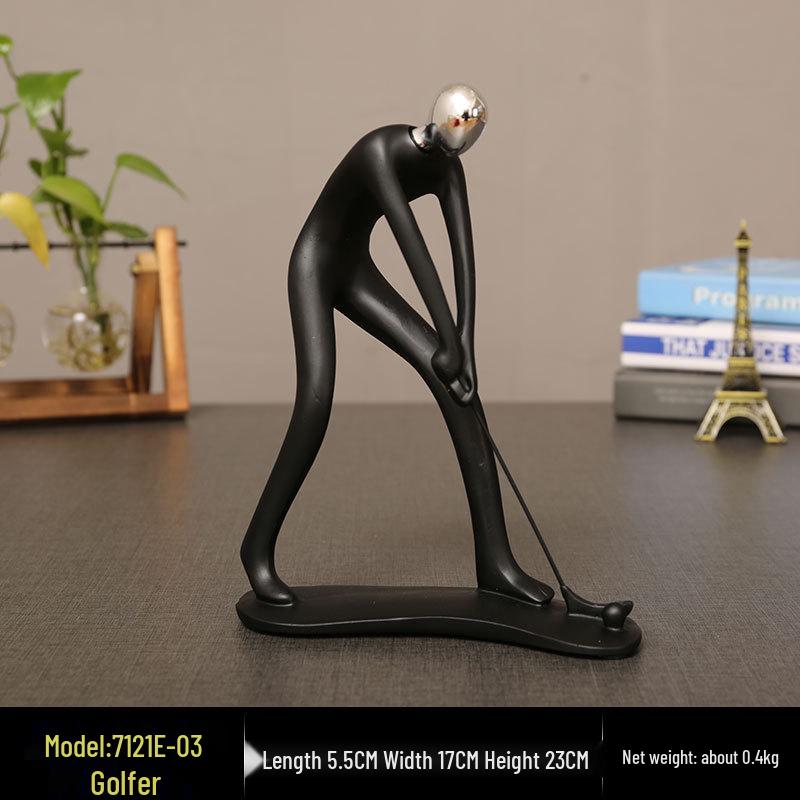 Sports Figure Resin Ornament: Creative Home Decor for TV or Wine Cabinets