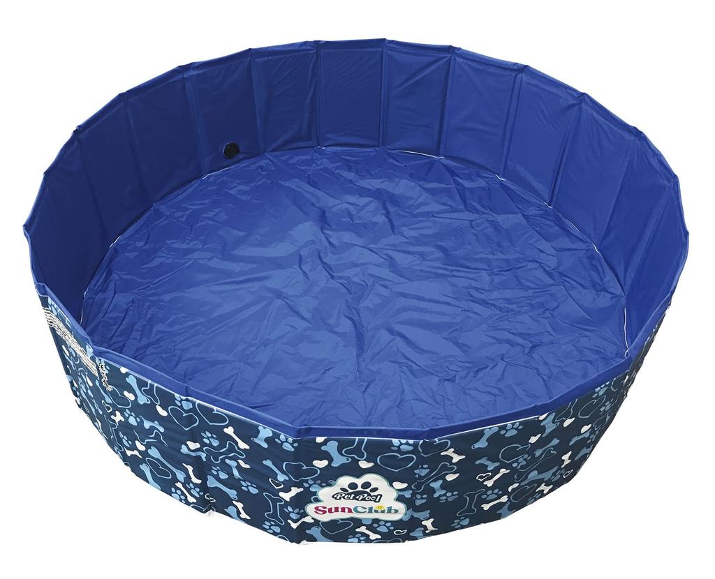 JILONG Folding Pool for Pets, 120 X 120 X 30 Cm with Drain Plug, JL-685436 BL, Medium Size