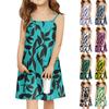 Children's Sleeveless Square Neck Summer A-Line Casual Holiday Floral Suspender Dress