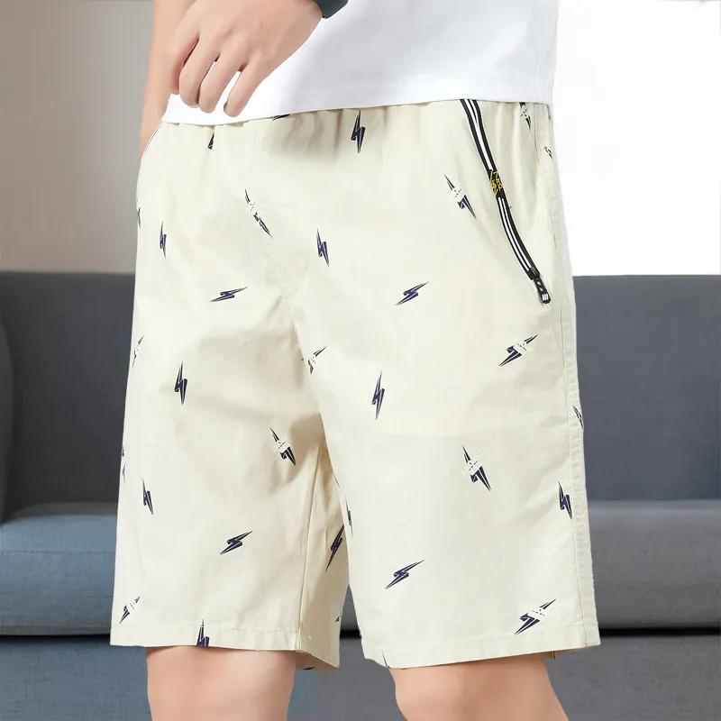Men's Summer Shorts Cotton Knee Beach Pants Golf Plaid Zipper Pocket Y2K Swim Beach Relaxed Fit Jogger Shorts