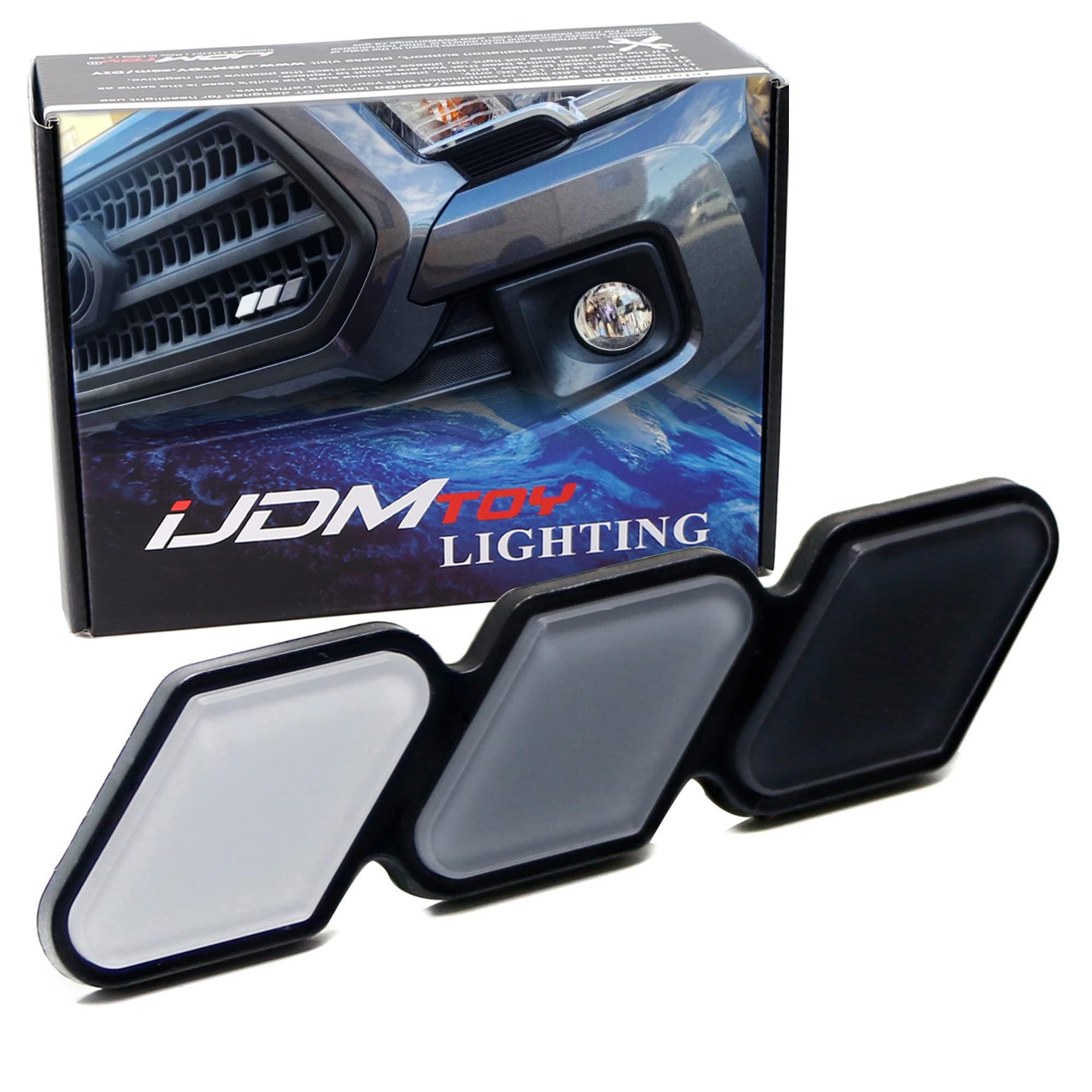 iJDMTOY Retro 3 Color Stripe Grille Badge Emblem No Removal белый