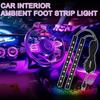Car LED Foot Lights 12V Interior Ambient Lights Strip Accessories Auto 18 Lamp Decorative Atmosphere Bulbs Cm Light 17 M3C3