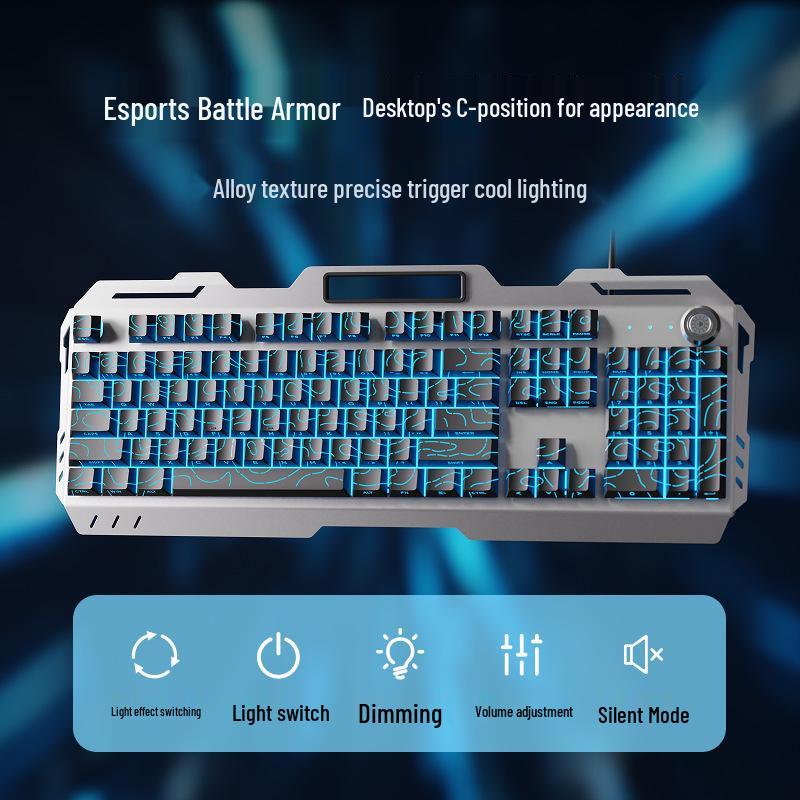 Qianxingzhe GX810 Wired Mechanical Feel Gaming Keyboard & Mouse Set for Esports & Office Use