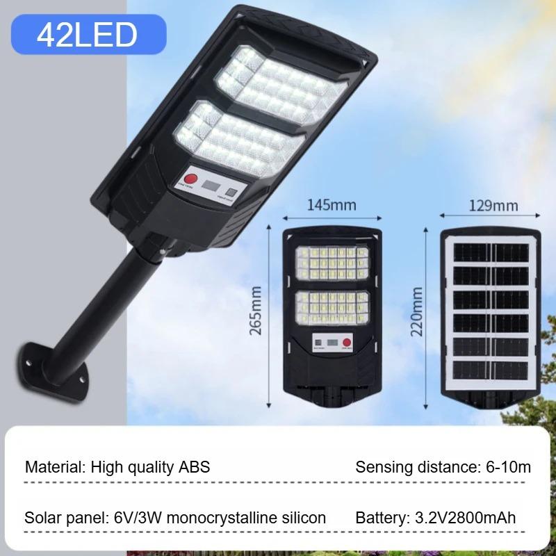 

1 Pack Solar Street Light Outdoor Waterproof 6500K LED Solar Motion Sensor Light Outdoor Dusk To Dawn Flood Light Remote Control 200W