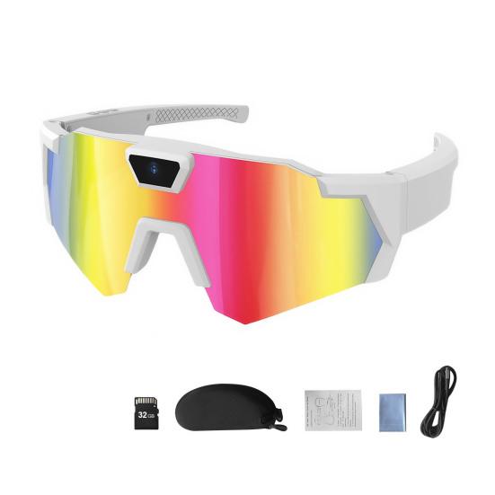 POV Glasses with Memory Card 4K Smart Baseball Sunglasses with Camera Photos Audios Videos Recording Lightweight Men Women Camera Wearable Eyewear