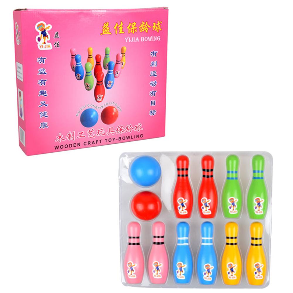 Colorful Bowling 10 Bottles + 2 Color Balls Parent-child Interactive Toys