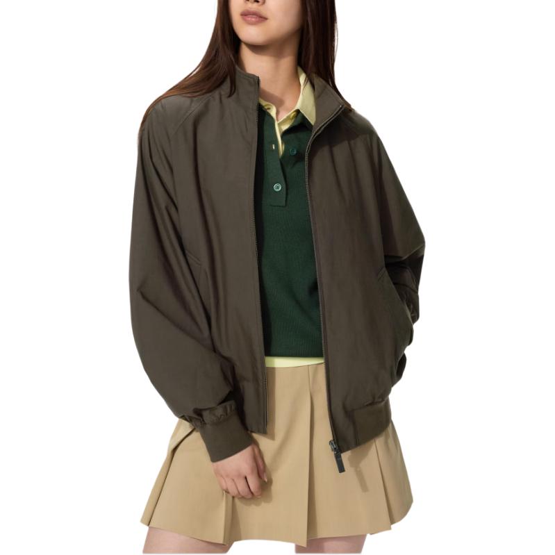 Uniqlo Harrington-Stil Design Kurze lockere Passform Freizeitjacke Unisex Jacken 484610-57