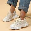 Four Seasons Trend Shoes Mesh Breathable Casual Sneakers Thick-soled Heightening Dad Shoes Outdoor Walking Shoes