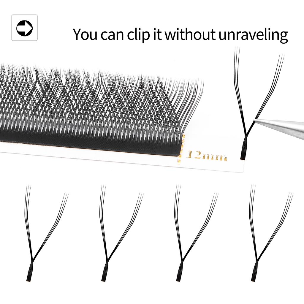 XIUSUZAKI L/LU/M Schwung YY 3D 4D 5D W Wimpernverlängerungen Weiche Natürliche W Wimpernverlängerungen Vorgefertigte Volumenfächer Falsche Wimpern Shop