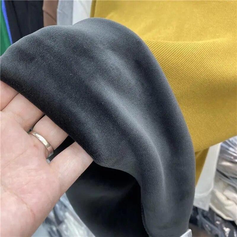 Tricotaj calduroase Camasa de baza cu guler ingrosat de pluș Pulover de dama Top subțire cu mânecă lungă Simplu Casual Nouă modă Toamnă Iarnă